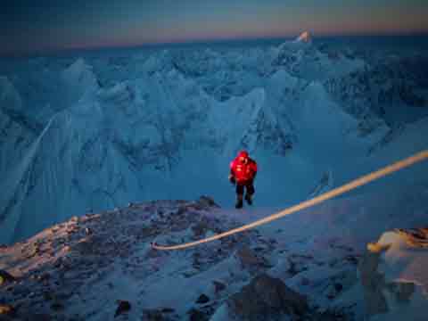 
Gasherbrum II First Winter Ascent - Simone Moro Reaches First Sun At 7600m On Gasherbrum II On February 2, 2011 - Cory Richards Video
